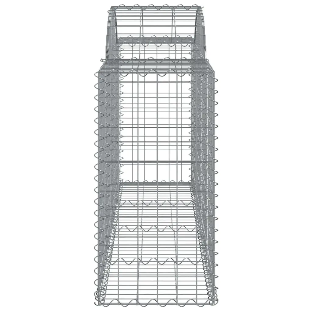 Arched Gabion Baskets 2 pcs Garden Decorative Retaining Wall Barriers