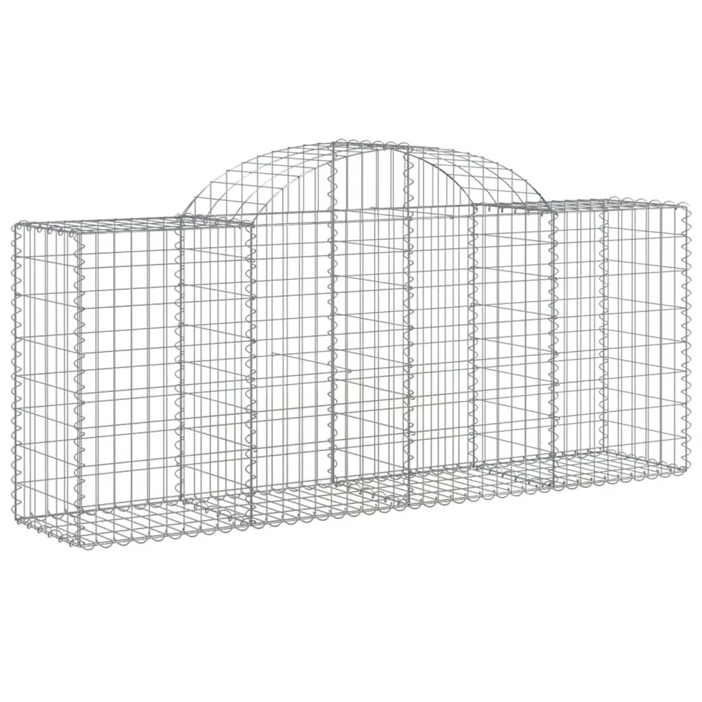 Arched Gabion Baskets 6 pcs Garden Barrier Retaining Wall Outdoor Decorative