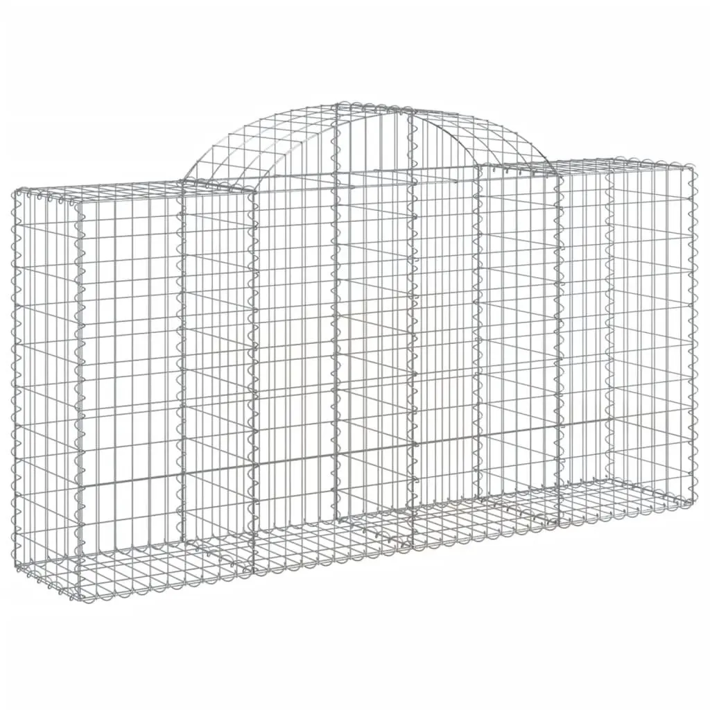 Arched Gabion Baskets Decorative Garden Barrier 200x50x100120cm 3 Piece
