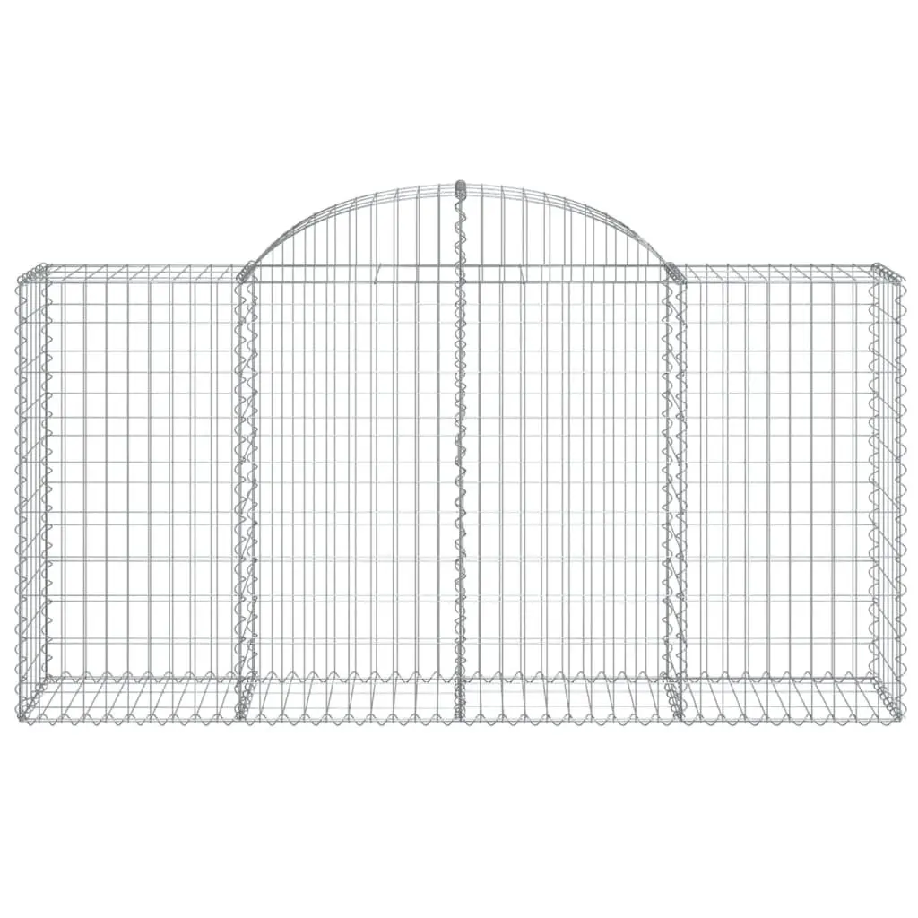 Arched Gabion Baskets Decorative Sound-Insulating 200x50x100120 cm 6 Piece Garden Retaining Wall Outdoor