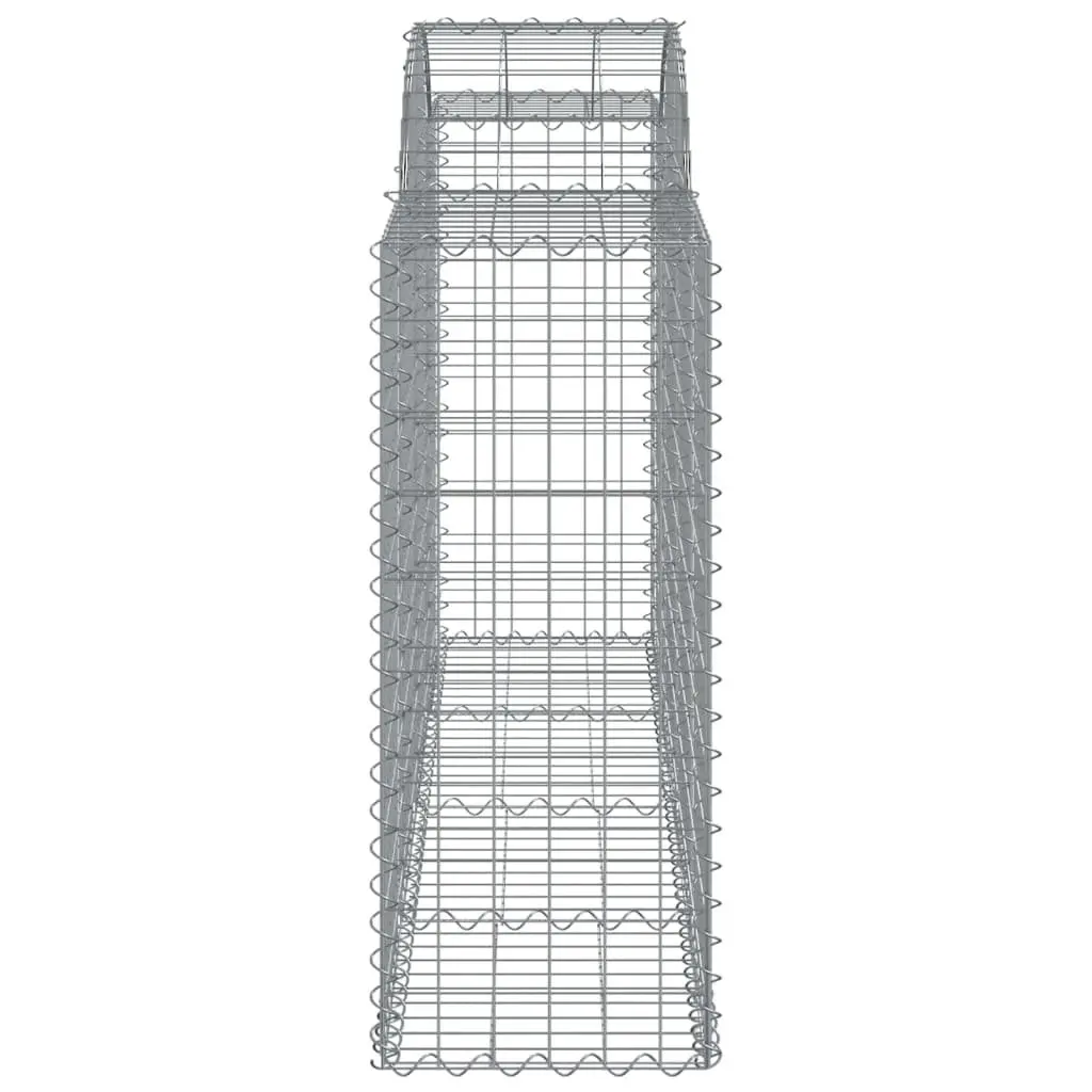 Arched Gabion Baskets Decorative Sound-Insulating Garden Barrier 7 Piece