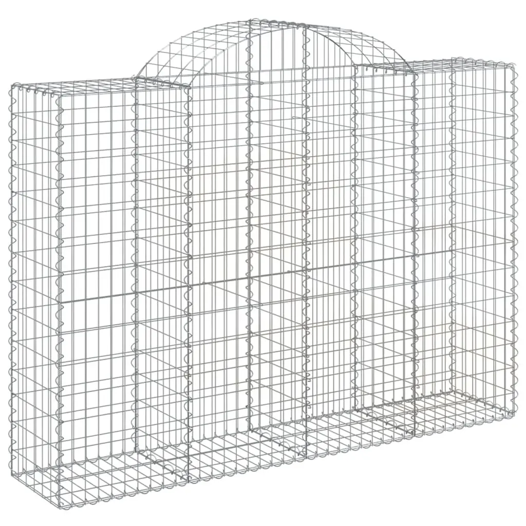 Arched Gabion Baskets Decorative Garden Retaining Wall Barrier 200 x 50 x 140160 cm 2 pcs