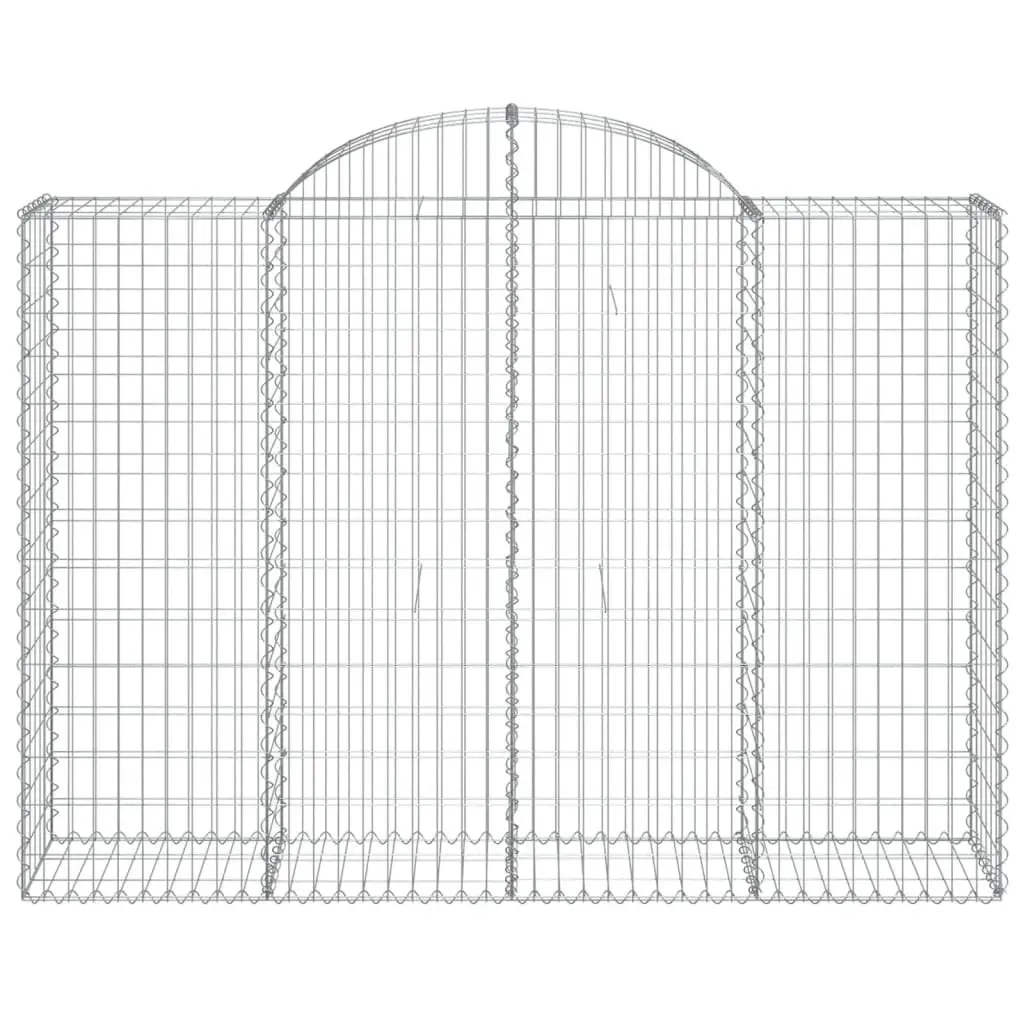 Arched Gabion Baskets Decorative Garden Retaining Wall Barrier 200 x 50 x 140160 cm 2 pcs