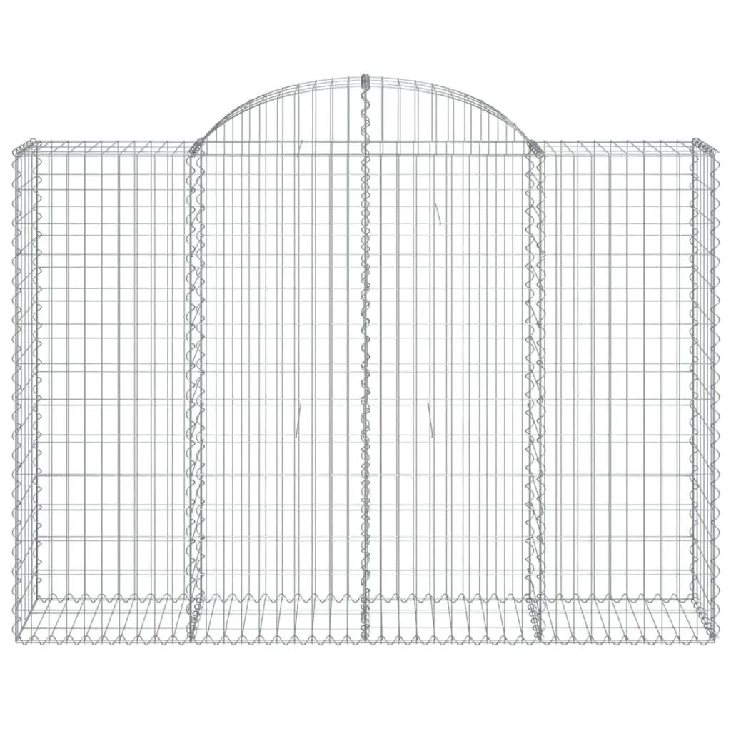 Arched Gabion Baskets 4 Piece Garden Decorative Retaining Wall Outdoor Barrier