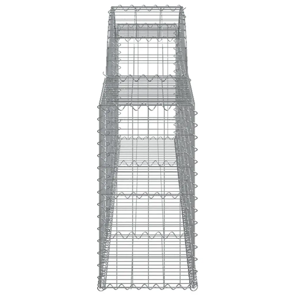Arched Gabion Baskets Decorative Garden Barrier 300 x 30 x 60/80 cm 3 Piece