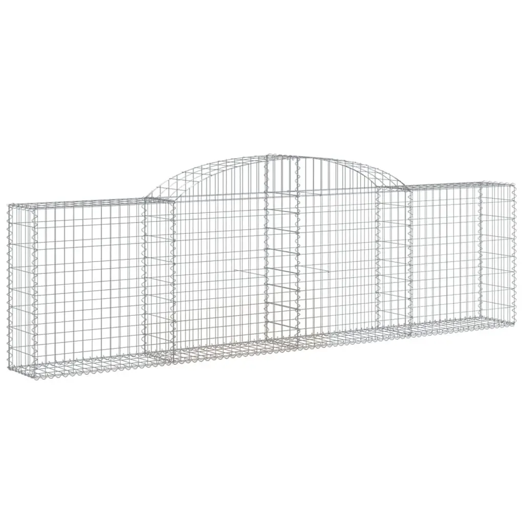 Arched Gabion Baskets 2 Pack 300x30x80/100cm Garden Retaining Wall Barrier