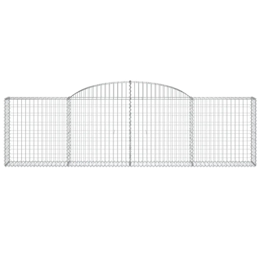 Arched Gabion Baskets 2 Pack 300x30x80/100cm Garden Retaining Wall Barrier