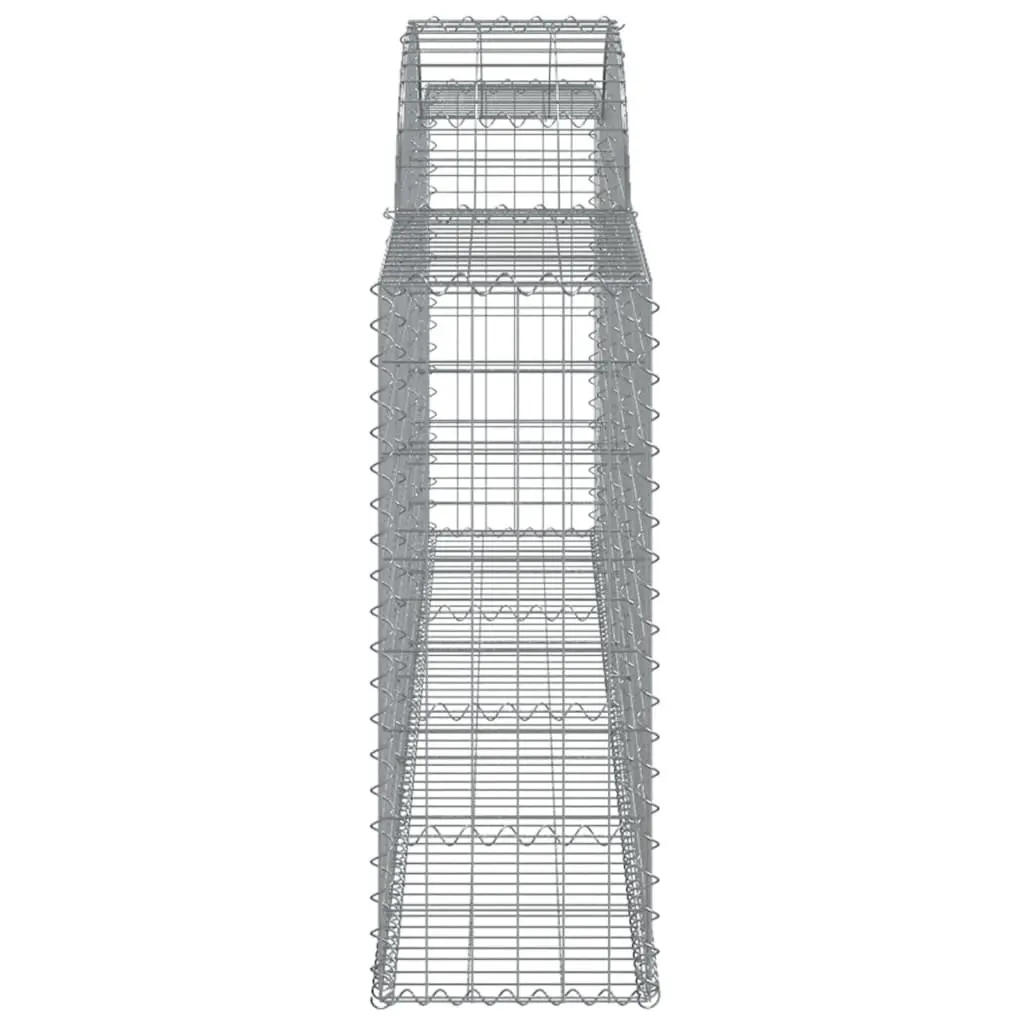 Arched Gabion Baskets Decorative Sound-Insulating Garden Barrier 300x30x80/100cm 3 Piece
