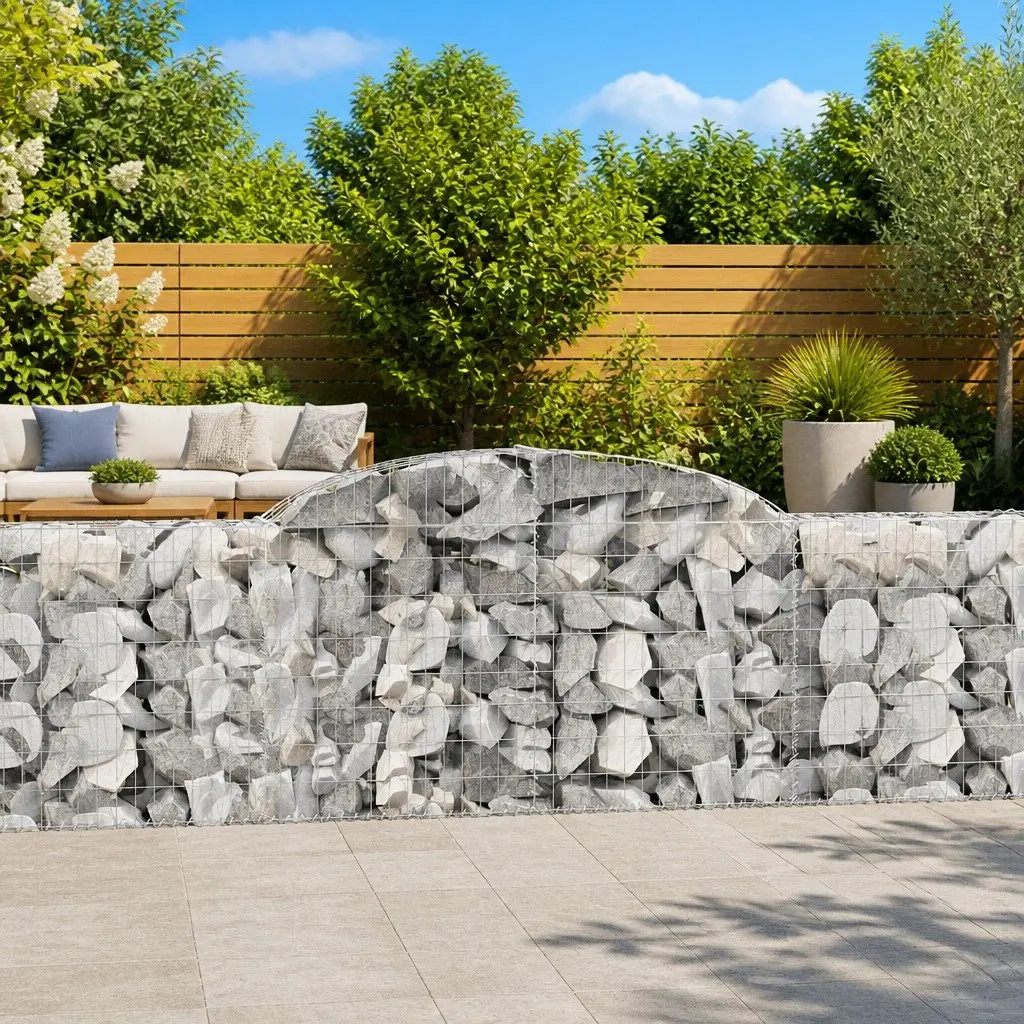 Arched Gabion Baskets Sturdy Wire Construction 300x30x80/100 cm
