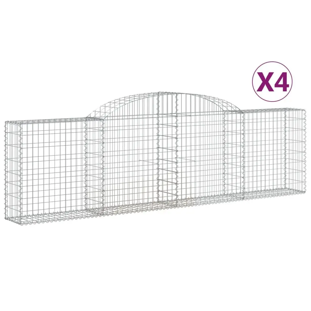 Arched Gabion Baskets Sturdy Wire Construction 300x30x80/100 cm
