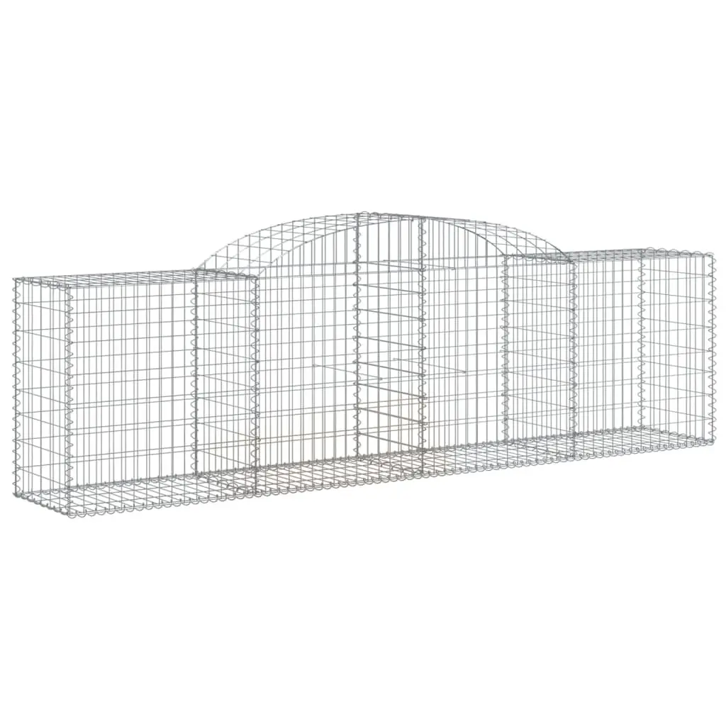 Arched Gabion Baskets Decorative Retaining 300x50x80/100cm 2pcs Garden Barrier