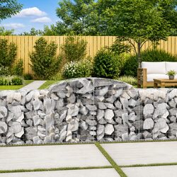 4 Arched Gabion Baskets for Enhanced Outdoor Spaces