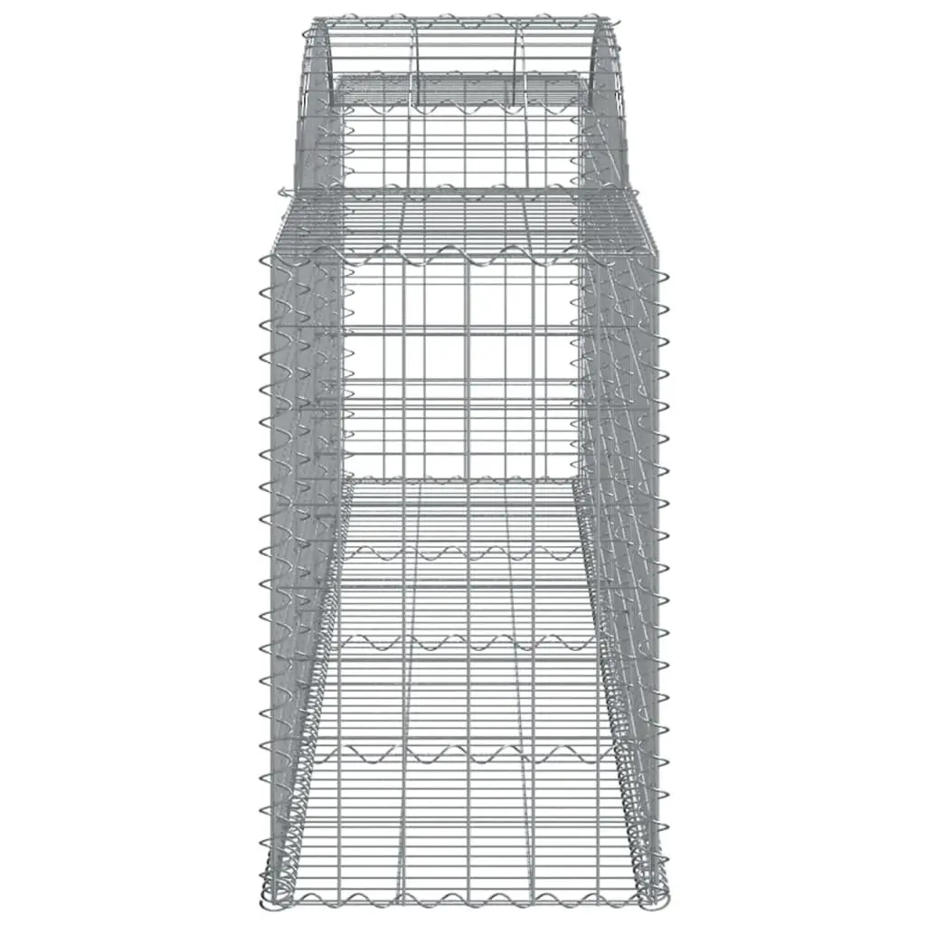 Arched Gabion Baskets Decorative Garden Barrier 300 x 50 x 80/100 cm 5 Pieces