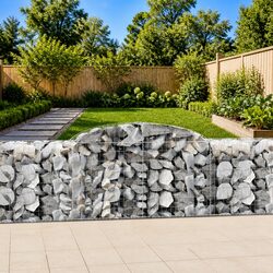 Arched Gabion Baskets 6 pcs Garden Barrier Retaining Wall Decorative Outdoor