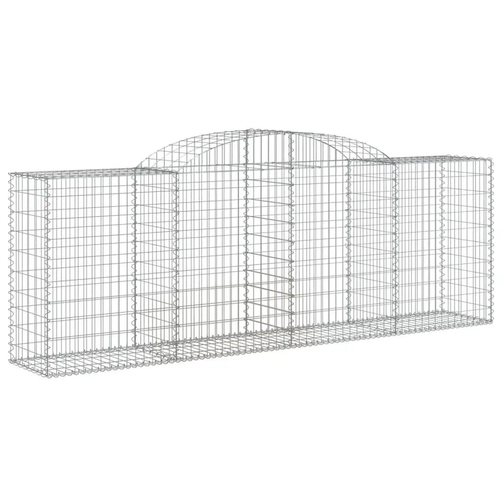 Arched Gabion Baskets Decorative 300x50x100120 cm Garden Retaining Wall Barrier 2 pcs