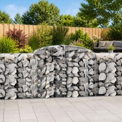 Arched Gabion Baskets 4 pcs Garden Barrier Retaining Wall Outdoor Decorative