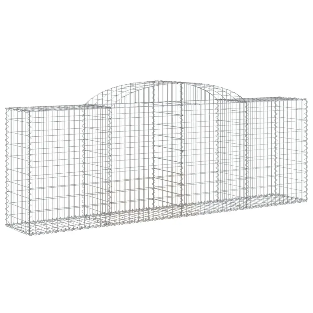 Arched Gabion Baskets Decorative Garden Barrier 300 x 50 x 100120 cm 6 pcs