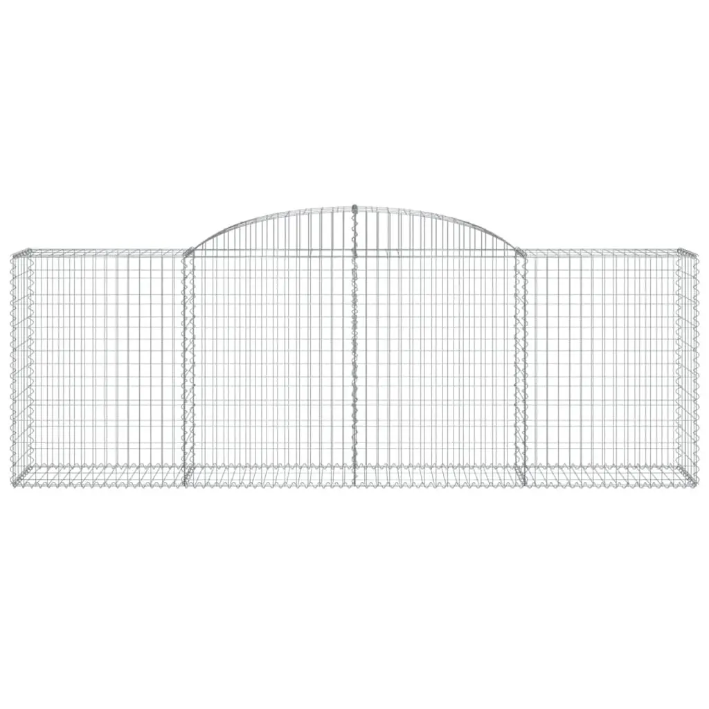 Arched Gabion Baskets Decorative Garden Barrier 300 x 50 x 100120 cm 6 pcs