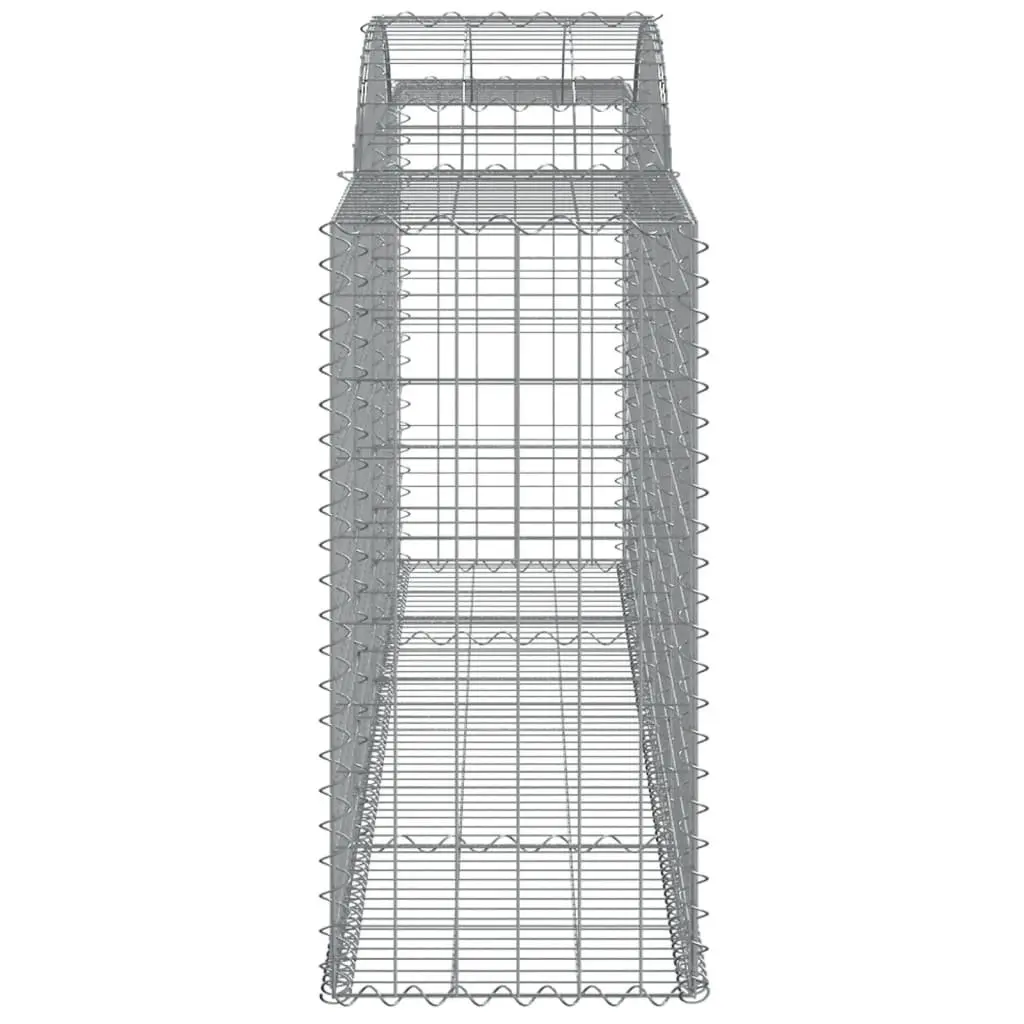 Arched Gabion Baskets Decorative Garden Barrier 300 x 50 x 100120 cm 9 Piece