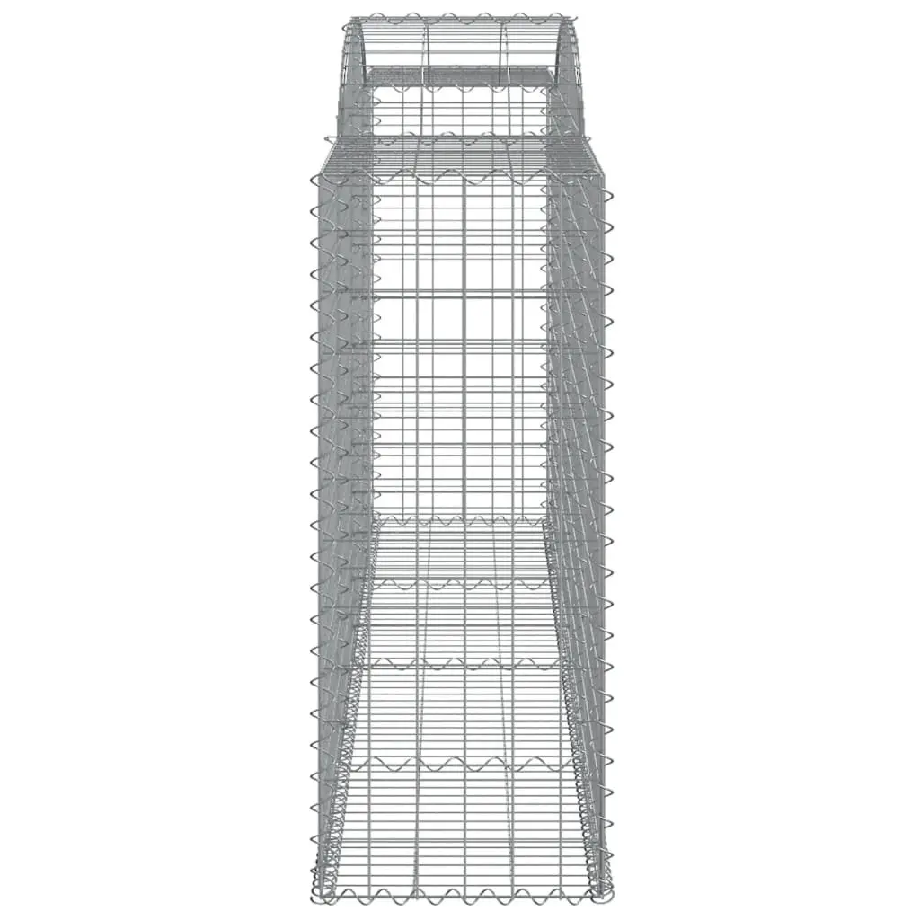Arched Gabion Baskets Decorative Garden Barrier 300 x 50 x 120140 cm 2 pcs