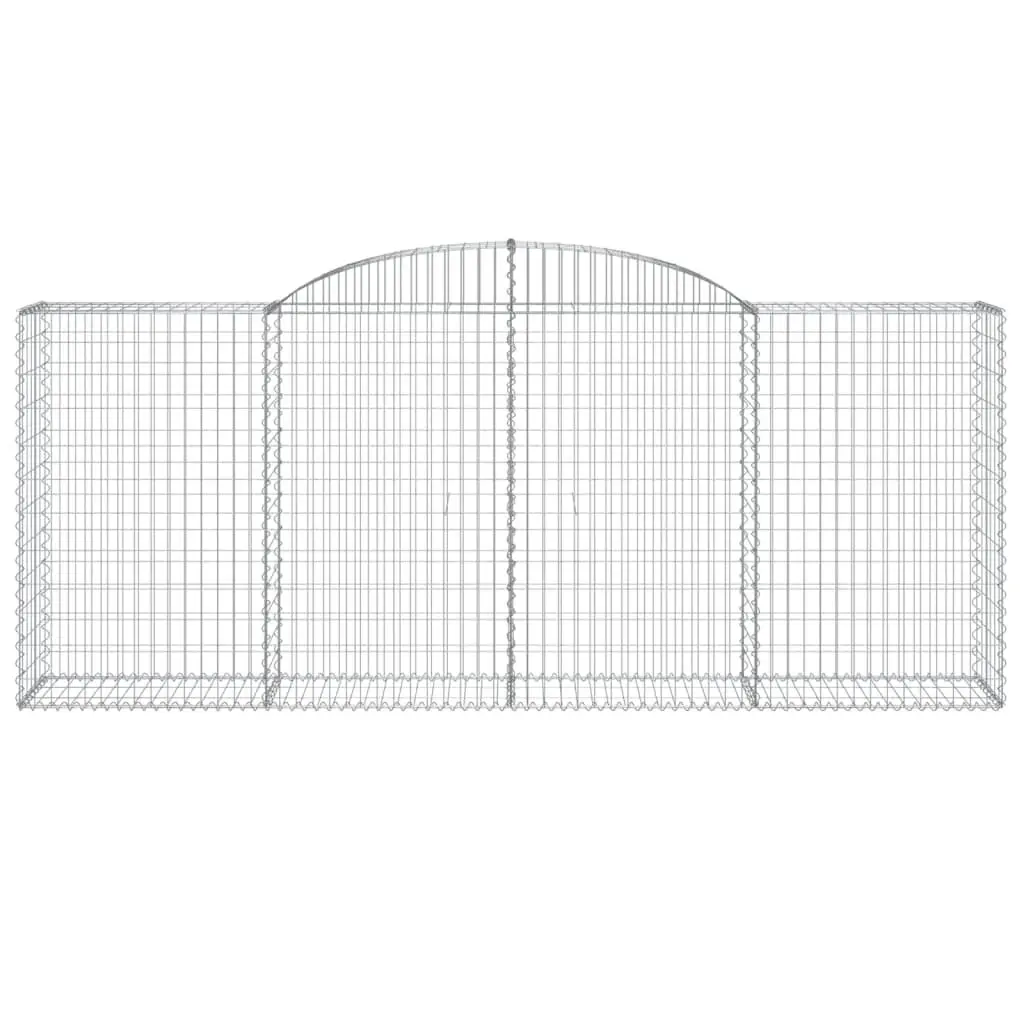 Arched Gabion Baskets Decorative Garden Barrier 300x50x120140 cm 3 Piece