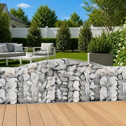 Arched Gabion Baskets 2 pcs 400x30x80/100 cm Garden Barrier Retaining Wall