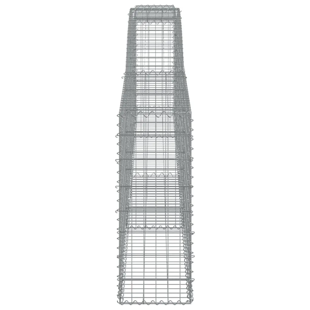 Arched Gabion Baskets Decorative Garden Barrier 400 x 30 x 80/100 cm 4 Piece