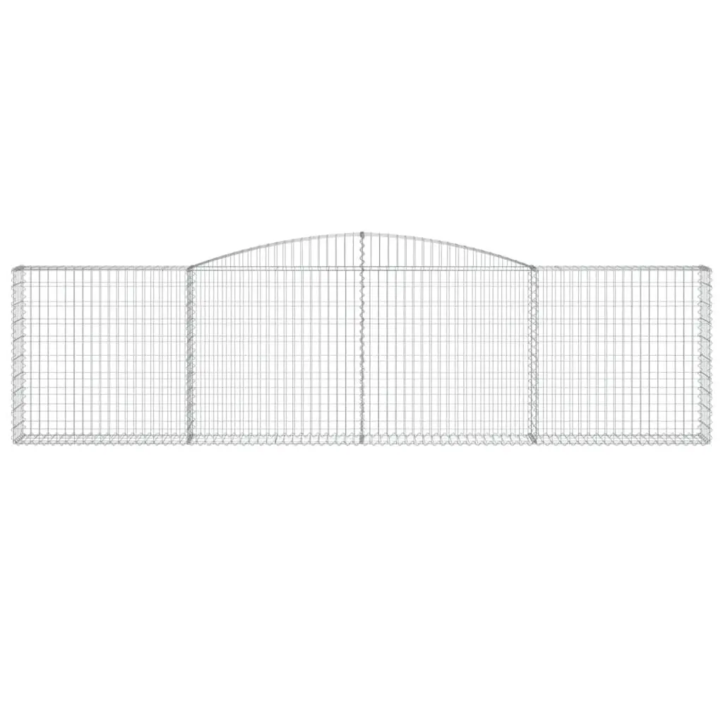 Arched Gabion Baskets Decorative Sound-Insulating Garden Barriers 400x30x100120 cm