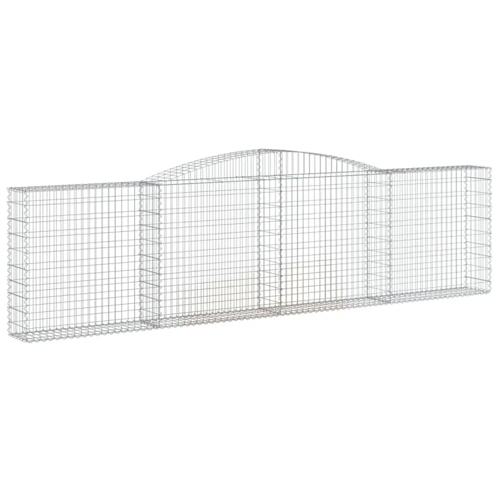 Arched Gabion Baskets Decorative Garden Barrier 400 x 30 x 100120 cm Set of 5
