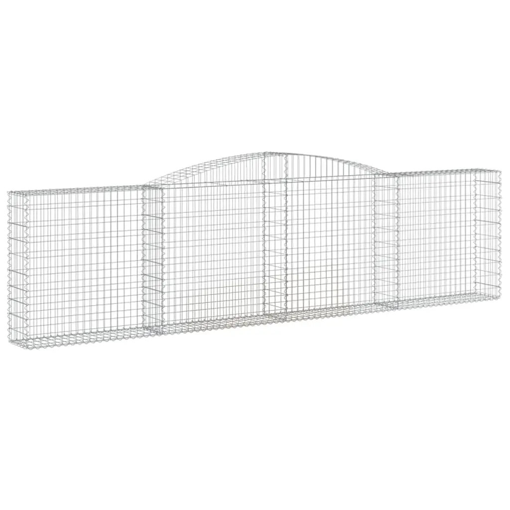 Arched Gabion Baskets Decorative 6 Piece Garden Barrier Retaining Wall