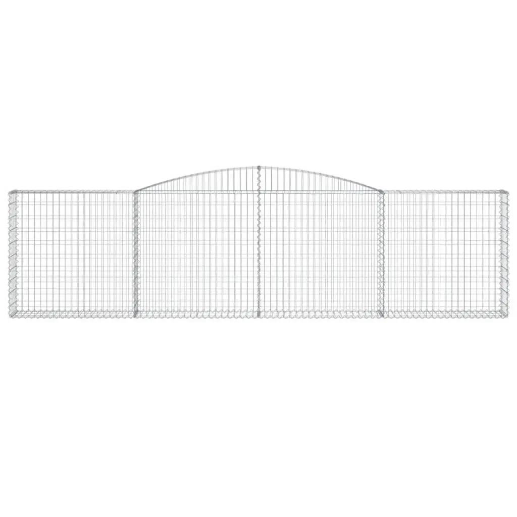 Arched Gabion Baskets Decorative 6 Piece Garden Barrier Retaining Wall