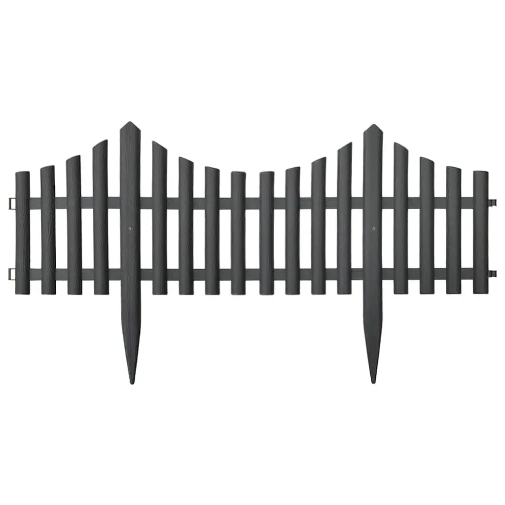 Garden Lawn Edging Borders Interconnectable 10m Anthracite PP