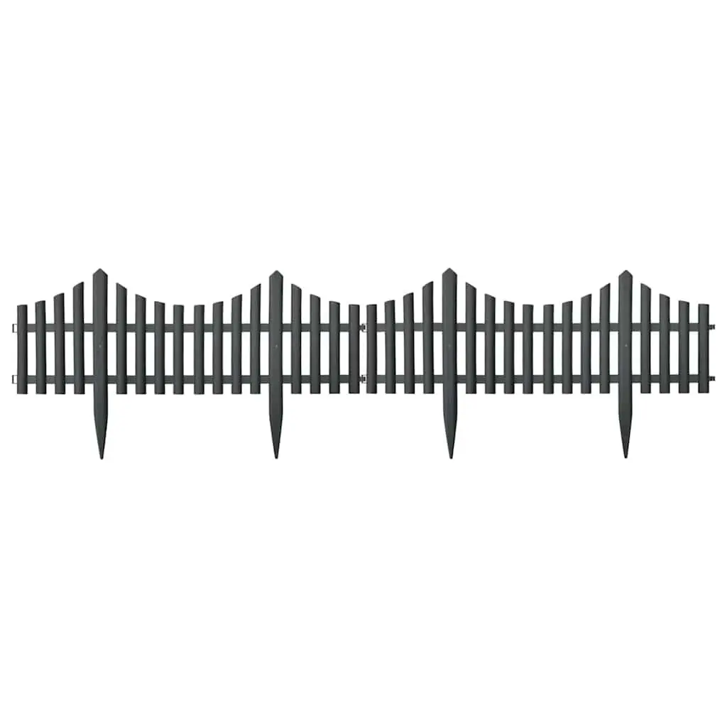 Garden Lawn Edging Borders Interconnectable 10m Anthracite PP
