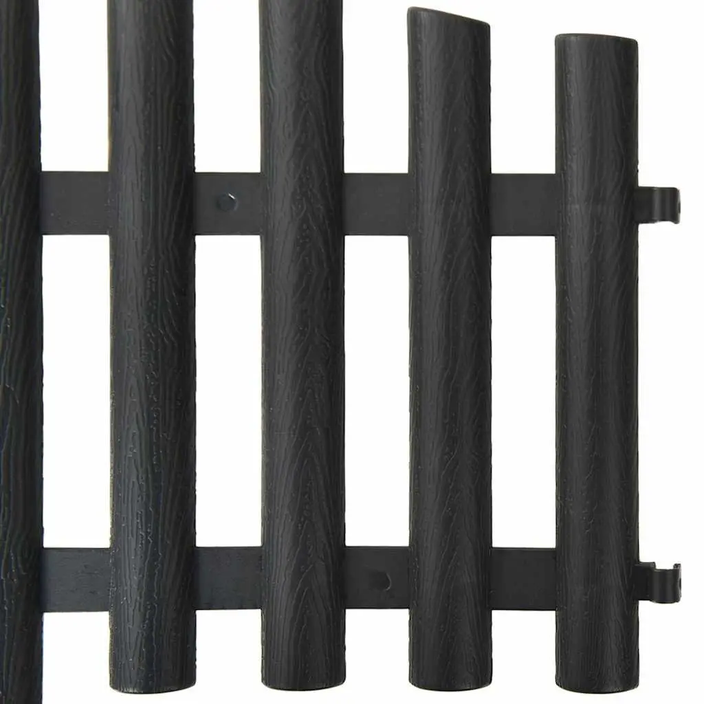 Garden Lawn Edging Borders Interconnectable 10m Anthracite PP