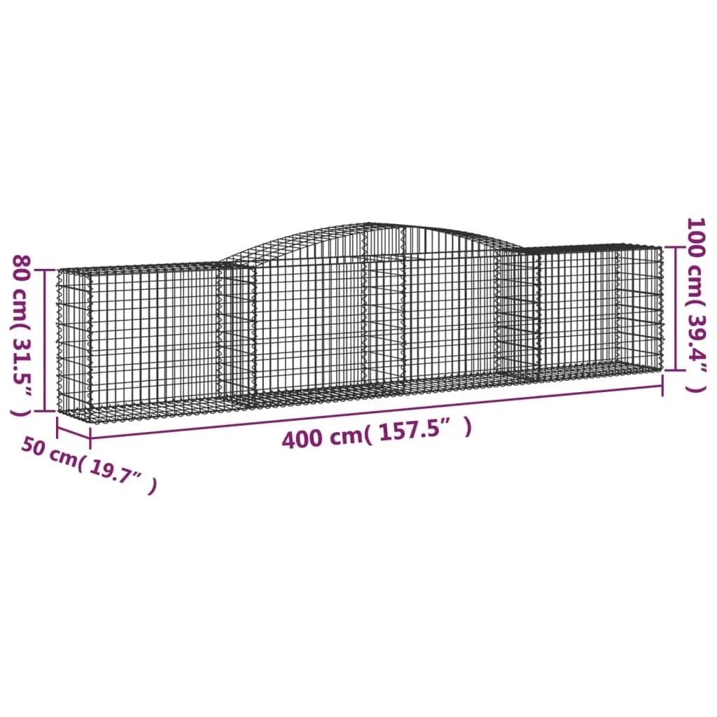 Arched Gabion Baskets for Gardening