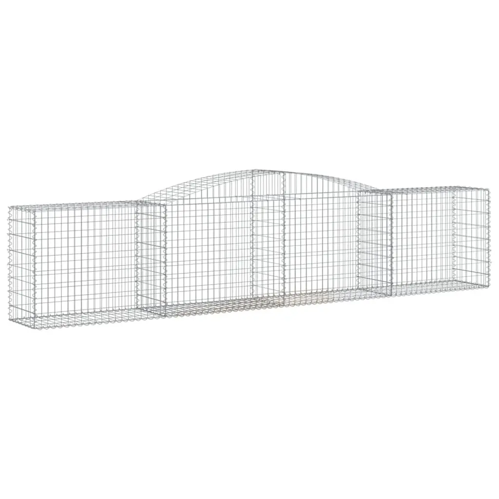 Arched Gabion Baskets 7 pcs Garden Barrier Retaining Wall Decorative Outdoor
