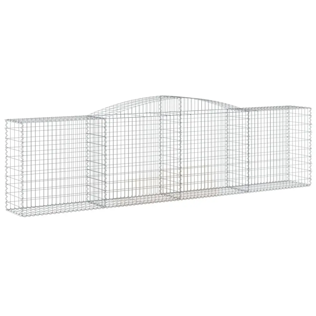 Arched Gabion Baskets Decorative Garden Barrier 400 x 50 x 100120 cm 4 Piece