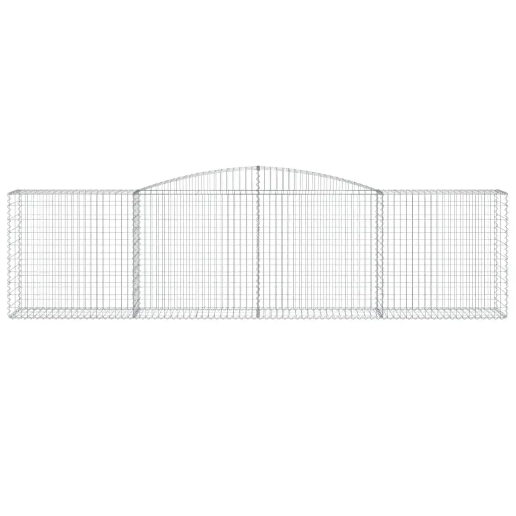 Arched Gabion Baskets Decorative Garden Barrier 400 x 50 x 100120 cm 4 Piece