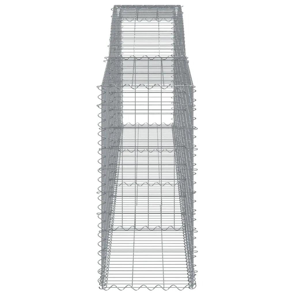 Arched Gabion Baskets Decorative Garden Barrier 400 x 50 x 100120 cm 6 Piece