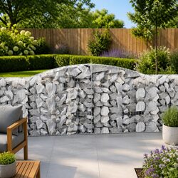 Friendly Set of 8 Arched Gabion Baskets for Your Garden
