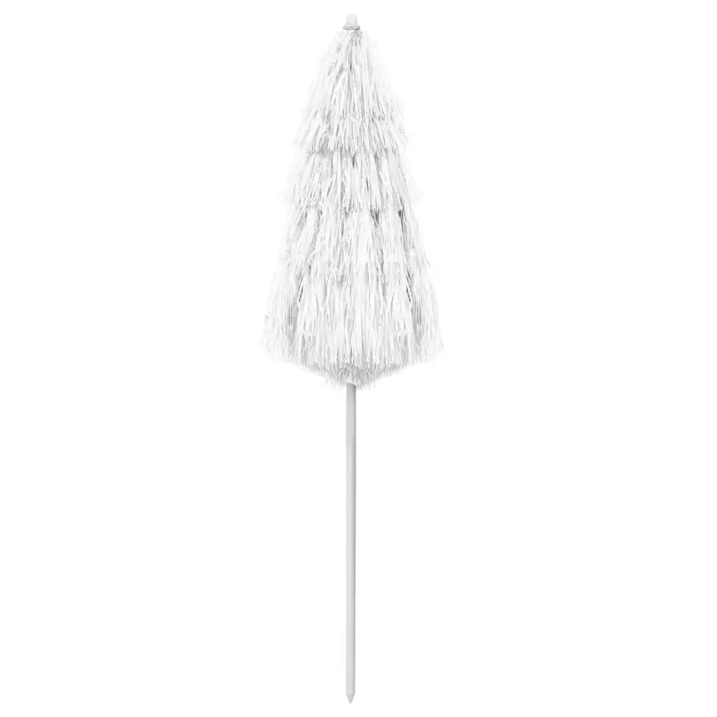 Beach Parasol UV Protection White 180cm Outdoor Sun Umbrella