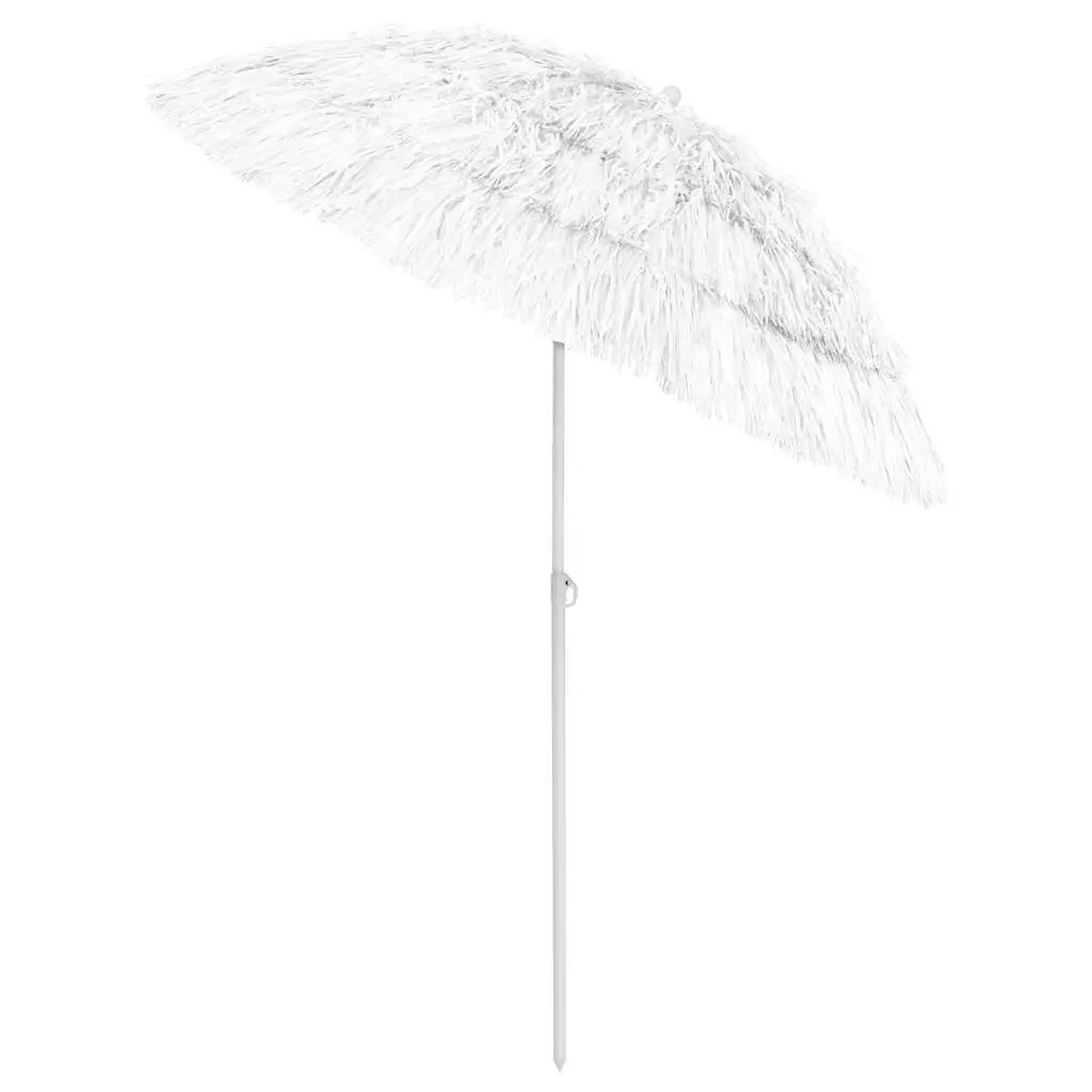 Beach Parasol UV Protection White 180cm Outdoor Sun Umbrella