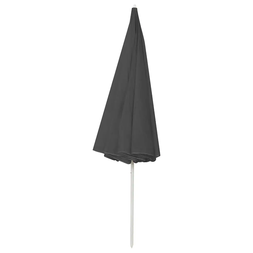 Outdoor Beach Umbrella 300cm Adjustable Tilt Canopy UV Protective Anthracite