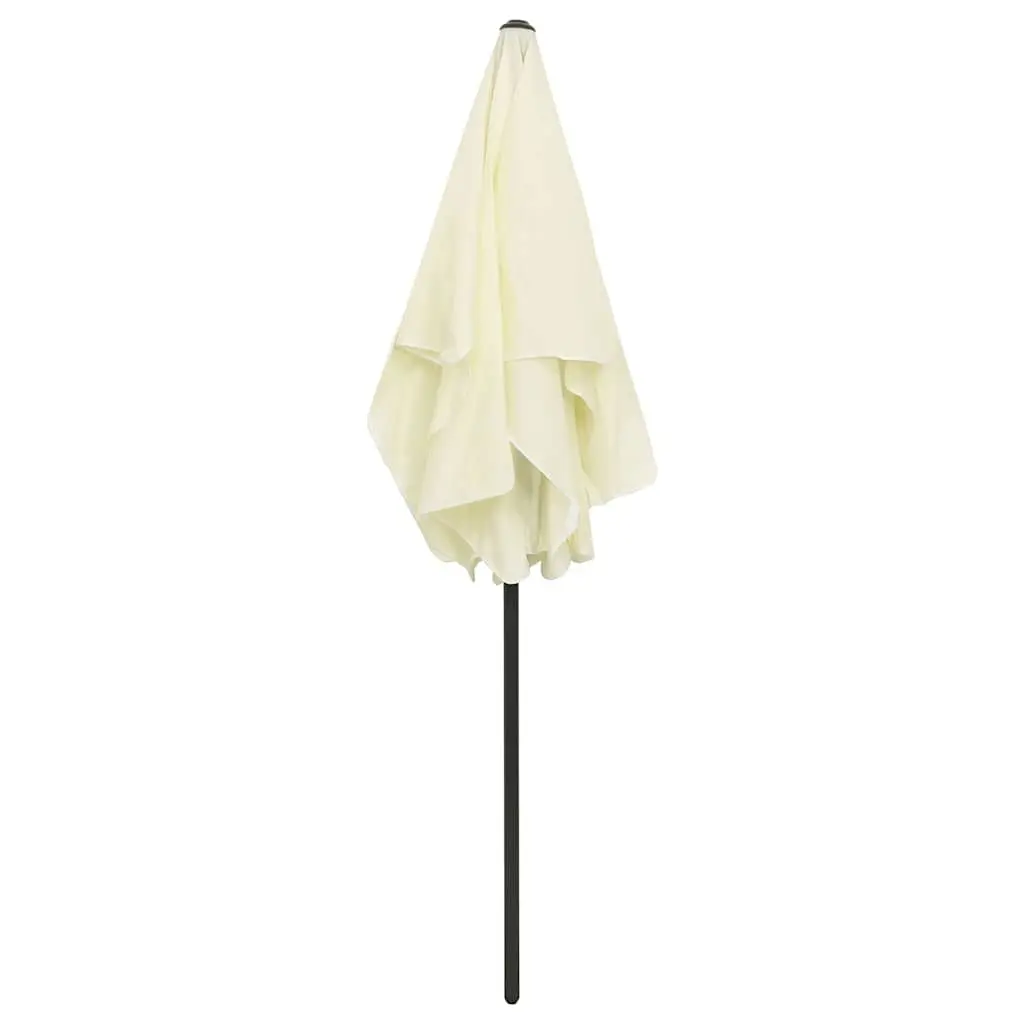 Beach Parasol UV Protective Yellow 180x120 cm Adjustable Tilt Function