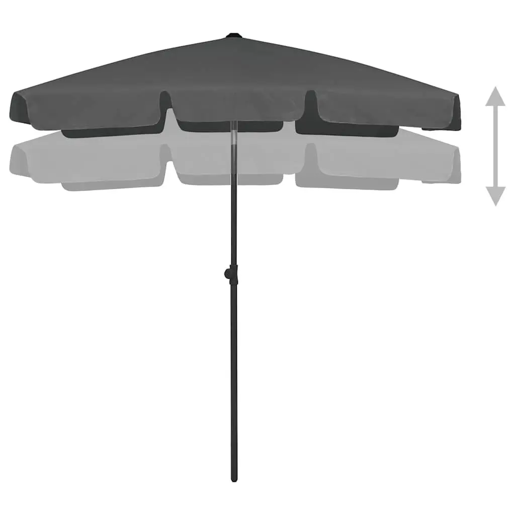 Beach Parasol UV Protection Tilt Function 180x120cm