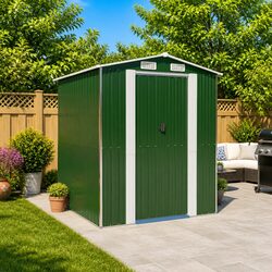 Friendly Green Garden Shed for Your Outdoor Needs