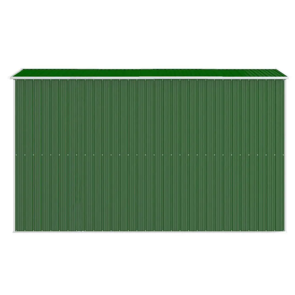 Green Galvanised Steel Garden Shed Outdoor Storage Tool Equipment 192x357x223cm