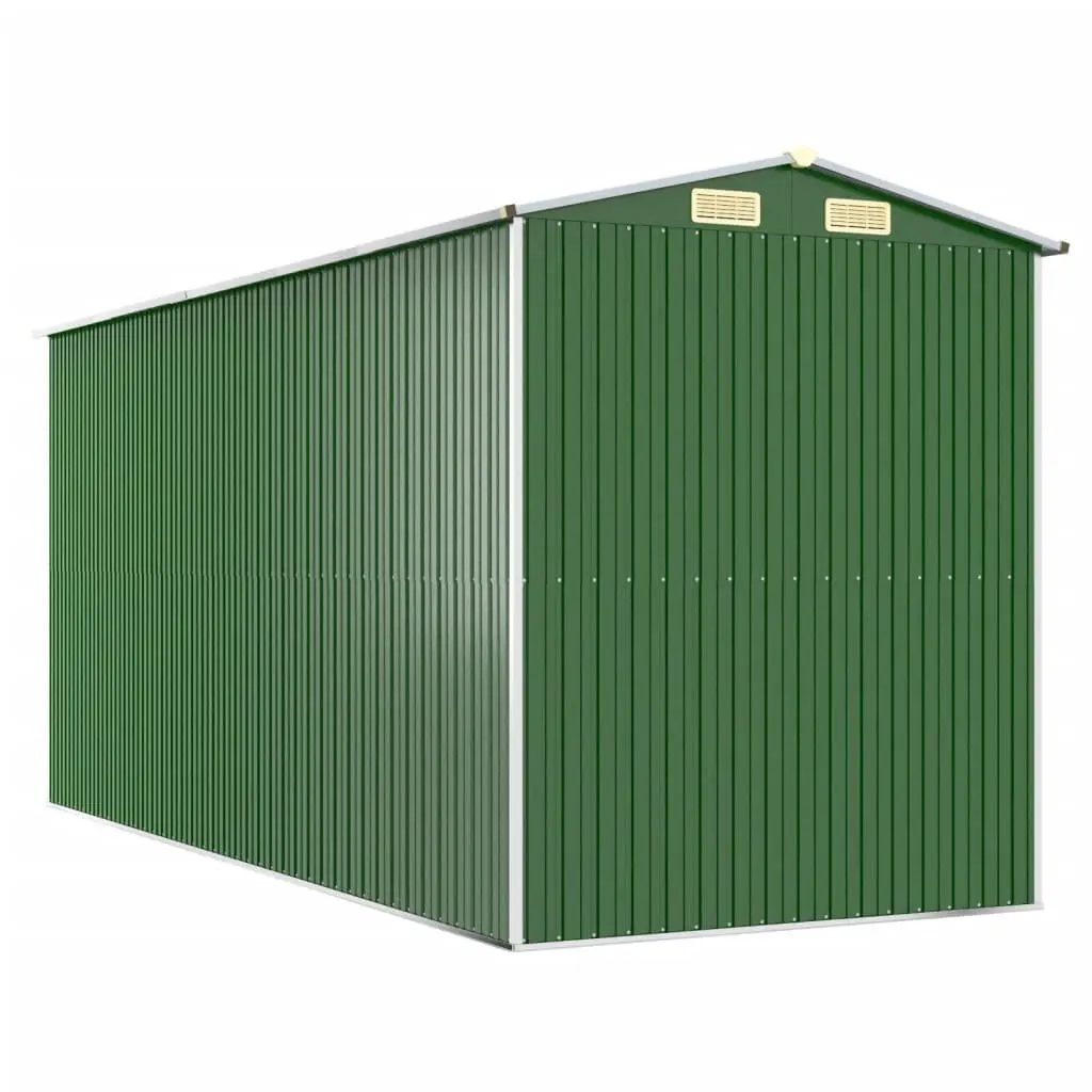 Garden Shed Green Outdoor Storage Tool Equipment Galvanised Steel Double Doors