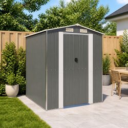 Your New Grey Garden Shed for Outdoor Tools, 192x191x223 cm