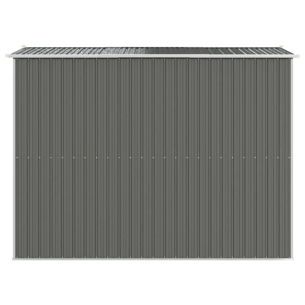 Garden Shed Light Grey Galvanised Steel Outdoor Storage 192 x 274 x 223 cm